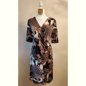 Draped Crossed Front Cocktail Dress (Accessories Not Included)